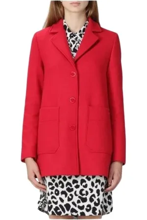 Moschino Femme, Manteaux, Rouge, Taille: 40 FR Veste en Laine Rouge de Luxe