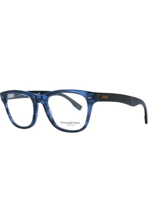 Ermenegildo Zegna Homme, Accessoires, Bleu, Taille: ONE Size Montures Optiques Hommes Bleues