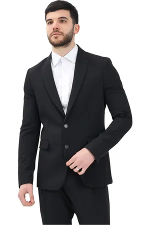Patrizia Pepe Homme, Vestes, Noir, Taille: S Veste noire à un bouton Style moderne