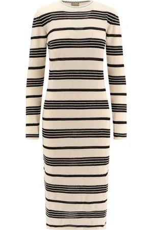 Moncler Femme, Robes, Multicolore, Taille: 42 FR Robe Longue Rayée en Tricot