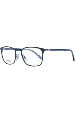 HUGO BOSS Homme, Accessoires, Bleu, Taille: ONE Size Montures optiques rectangulaires bleues