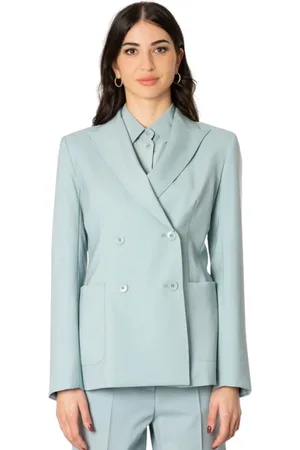 Max Mara Femme, Vestes, Vert, Taille: 42 FR Ensemble Veste Anis Laine