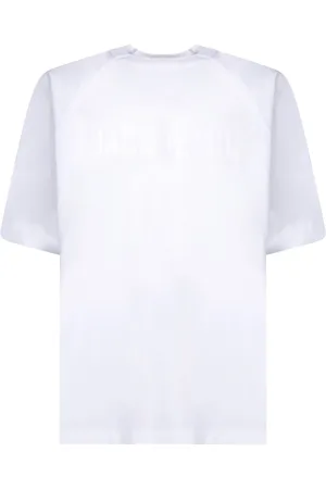 Jacquemus Homme, Tops, Blanc, Taille: S T-shirt Blanc Style Élégant Minimaliste