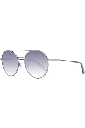 GANT Unisex, Accessoires, Gris, Taille: ONE Size Lunettes de soleil rondes avec verres gris