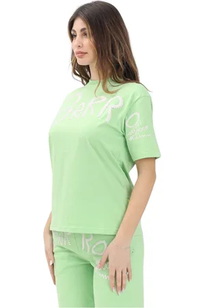 BARROW Femme, Tops, Vert, Taille: 38 FR T-shirt à manches courtes vert coupe régulière