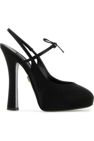 Dolce & Gabbana Femme, Chaussures, Noir, Taille: 38 EU Escarpins noirs en satin à talons hauts