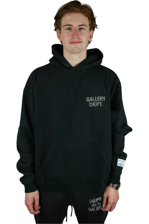 GALLERY DEPT. Homme, Sweatshirts et sweats à capuche, Noir, Taille: L Sweat à Capuche Logo Français Noir Vintage