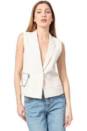 Armani Exchange Femme, Vestes, Blanc, Taille: 38 FR Vestes blanches avec style élégant