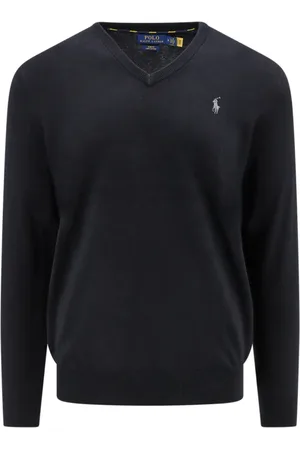 Ralph Lauren Homme, Pulls, Noir, Taille: 2XL Pull en Coton Pima à Col en V