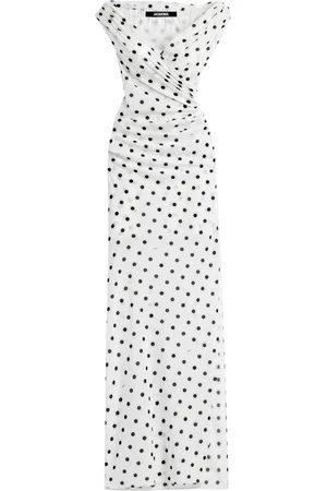 Jacquemus Femme, Robes, Blanc, Taille: 40 FR Robe Blanche à Pois Col en V
