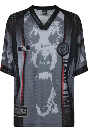Umbro Homme, Tops, Multicolore, Taille: XL T-shirt noir pour sorties décontractées