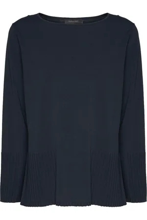 Elena Miro Femme, Pulls, Noir, Taille: 42 FR Élégant Pull à col bateau