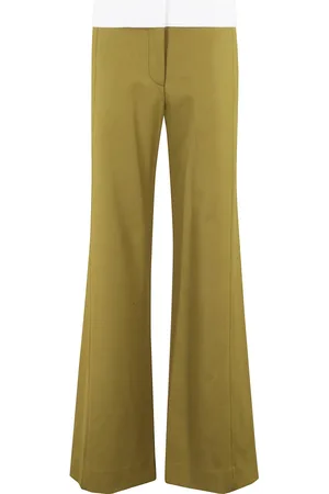 Victoria Beckham Femme, Pantalons, Vert, Taille: 38 FR Pantalon à panneau