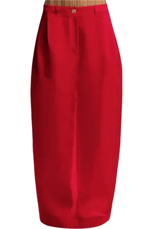 Khaite Femme, Jupes, Rouge, Taille: 36 FR Robe en Soie Rouge