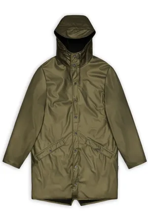 Rains Femme, Vestes, Vert, Taille: 44 FR Revel Long Waterproof Jacket