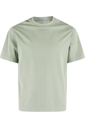 Circolo Homme, Tops, Vert, Taille: S T-shirt Jersey Sauge avec Col Rond