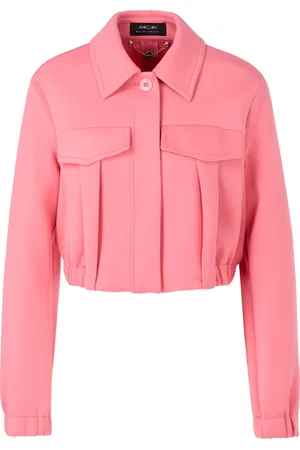 Marc Cain Femme, Vestes, Rose, Taille: 44 FR Veste Courte en Scubajersey avec Look Denim