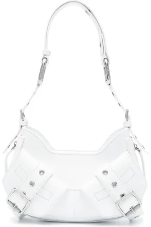 BIASIA Femme, Sacs, Gris, Taille: ONE Size Sac Blanc/Nickel