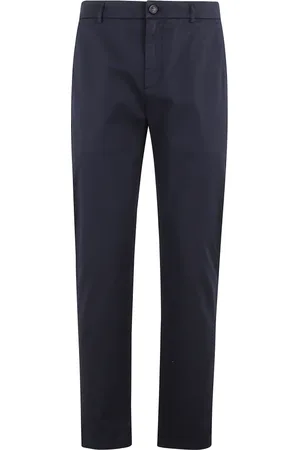 DEPARTMENT FIVE Homme, Pantalons, Bleu, Taille: W36 Pantalon Chino Slim Crop Piquet