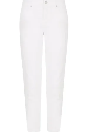 Armani Exchange Femme, Jeans, Blanc, Taille: W31 Jean Skinny Blanc avec Broderie Chinoise
