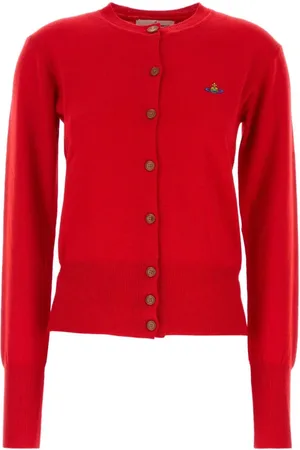 Vivienne Westwood Femme, Pulls, Rouge, Taille: 42 FR Cardigan en Laine Rouge
