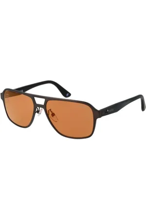 BMW Homme, Accessoires, Gris, Taille: ONE Size Lunettes de soleil Aviator grises avec verres miroir orange