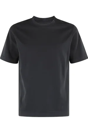 Circolo Homme, Tops, Noir, Taille: M T-shirt en Jersey de Coton Noir