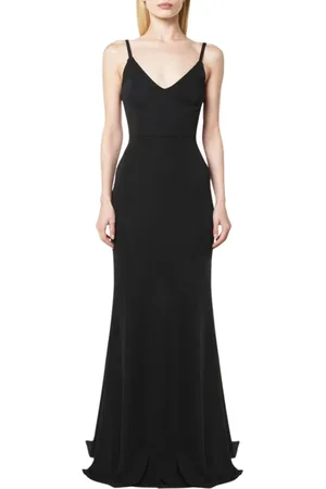 ALBERTO AUDENINO Femme, Robes, Noir, Taille: 40 FR Élégante Robe Longue Noire Dos Ouvert