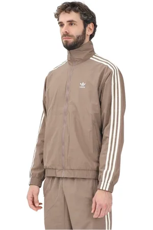 adidas Homme, Sweatshirts et sweats à capuche, Brun, Taille: L Casual Zip Sweater Firebird Woven