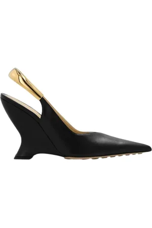 Bottega Veneta Femme, Chaussures, Noir, Taille: 37 1/2 EU Chaussures Noires Bout Pointu Pompe