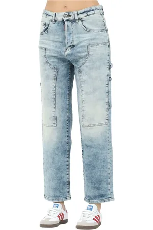 Dsquared2 Femme, Jeans, Bleu, Taille: 36 FR Jeans Cargo Denim Coupe Droite Printemps/Été