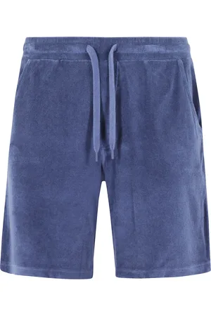 ALTEA Homme, Shorts, Bleu, Taille: L Shorts Bleu Effet Éponge en Coton Bio