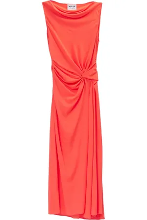 Moschino Femme, Robes, Rouge, Taille: 38 FR Robe Midi en Crêpe Rouge