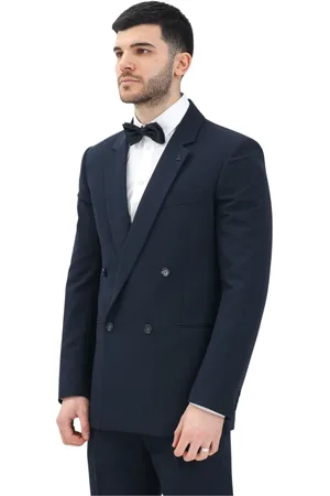Patrizia Pepe Homme, Vestes, Bleu, Taille: S Veste Bleue à Double Boutonnage Élégante Sophistiquée