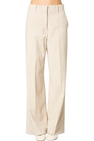 Max Mara Femme, Pantalons, , Taille: 38 FR Ensemble Pantalon Palazzo Laine Avena