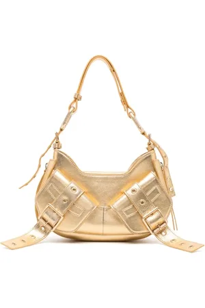 BIASIA Femme, Sacs, Jaune, Taille: ONE Size Sac en Or avec Accents Dorés