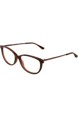 HUGO BOSS Femme, Accessoires, Brun, Taille: ONE Size Montures optiques rectangulaires marron avec étui
