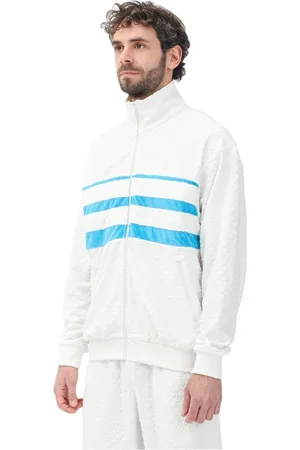 adidas Homme, Sweatshirts et sweats à capuche, Blanc, Taille: S Monogramme Pull à Glissière Blanc