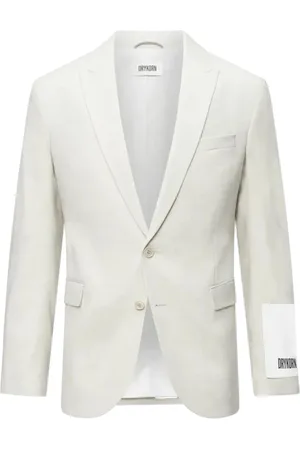 Drykorn Homme, Vestes, Blanc, Taille: 2XL Blazer Classique Herringbone avec Poches