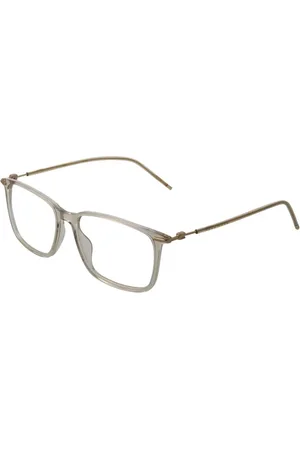 HUGO BOSS Homme, Accessoires, Jaune, Taille: ONE Size Montures optiques rectangulaires dorées en acétate
