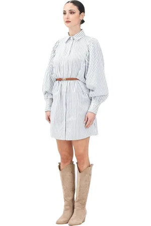 Elisabetta Franchi Femme, Robes, Multicolore, Taille: 42 FR Robe chemise à rayures en coton