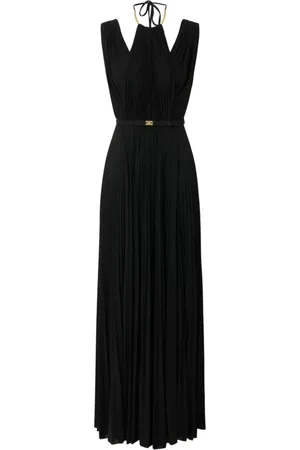 Elisabetta Franchi Femme, Robes, Noir, Taille: 36 FR Robe femme noire ceinturée