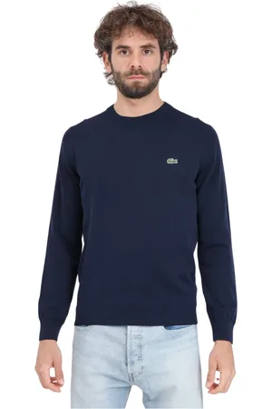 Lacoste Homme, Pulls, Bleu, Taille: M Pull Bleu avec Logo Crocodile