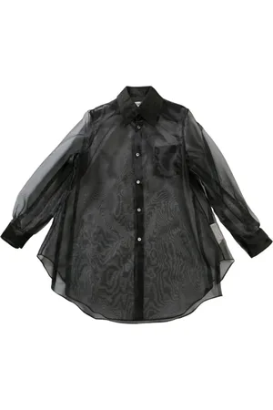 Comme des Garçons Femme, Blouses et Chemises, Noir, Taille: 38 FR Chemise noire avec poche poitrine et boutons