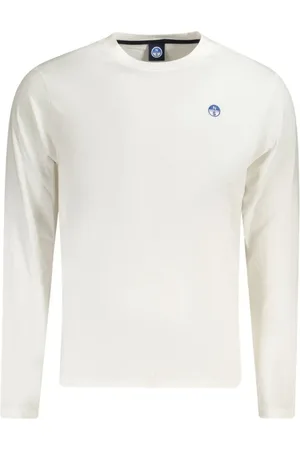 North Sails Homme, Tops, Blanc, Taille: S T-shirt en coton à col rond avec logo