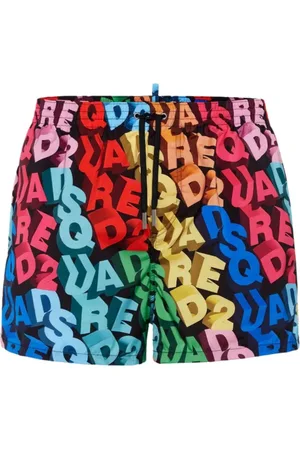 Dsquared2 Homme, Maillots de bain, Multicolore, Taille: S Shorts de plage multicolores avec logo graphique