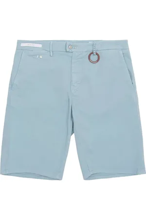 sartoria tramarossa Homme, Shorts, Bleu, Taille: W32 Shorts en Lin et Coton Bleu Clair