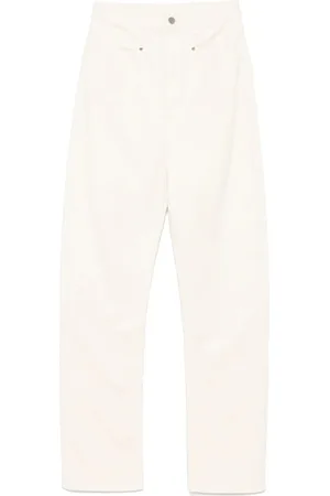LEMAIRE Femme, Jeans, Blanc, Taille: 38 FR Pantalon Jambe Droite Blanc