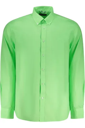 North Sails Homme, Chemises, Vert, Taille: L Chemise en Coton avec Logo Brodé