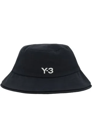 Y-3 Homme, Accessoires, Noir, Taille: ONE Size Chapeau seau en coton rayé avec design emblématique